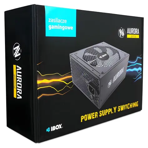 iBOX AURORA bílá / Zdroj / 600 W / 14 cm ventilátor / Tower