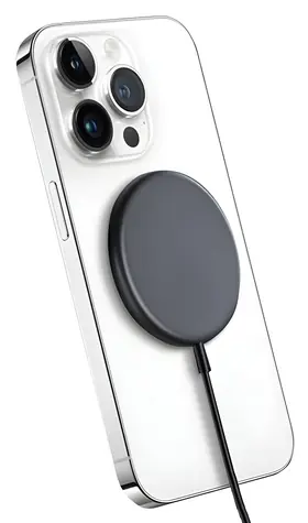 Crong MagSpot grafitová / Bezdrátová nabíječka / MagSafe / 15W