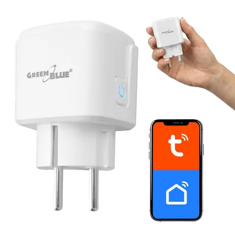 GB735 W černá / Chytrá zásuvka / Wi-Fi / Tuya / 16 A / 3840 W