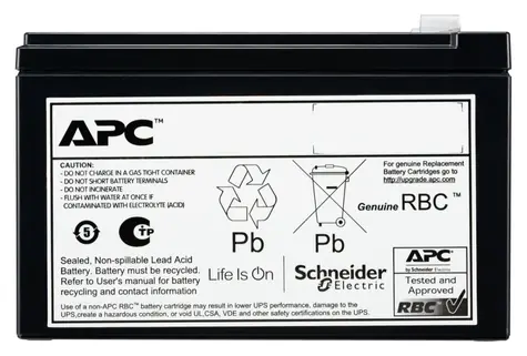 APC Náhradní baterie pro UPS SRV3KI-E černá / Baterie pro UPS / 72V DC / 9Ah / VRLA / 0-40°C