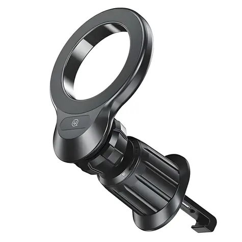 USAMS ZJ075 černá / Magnetický držák do auta do větráku / 360° otočná hlava / Magnetický kroužek v balení