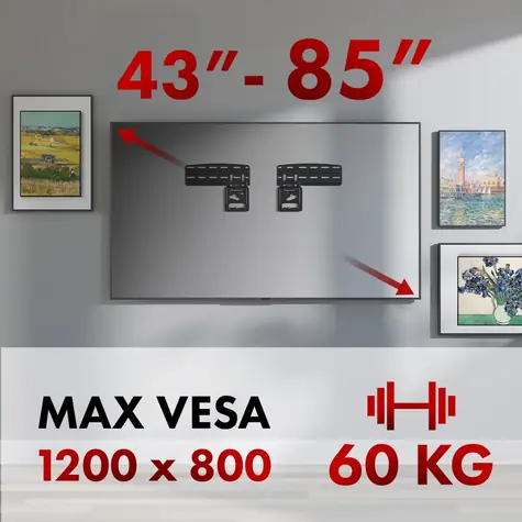 Nástěnný držák TV MC-806N / Držák pro TV / 43-85