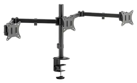 Stolní držák pro 3 monitory černá / Držák pro monitor / 17-27