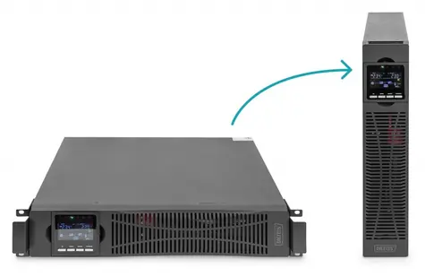 Digitus UPS Online 10kVA bez baterií / Záložní zdroj UPS / Online dvojitá konverze / 10000 W / 2U / Rack/Tower