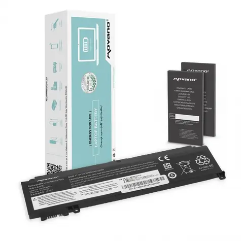 Lenovo ThinkPad T460s, T470s / Baterie pro notebook přední / 2000mAh / 23Wh