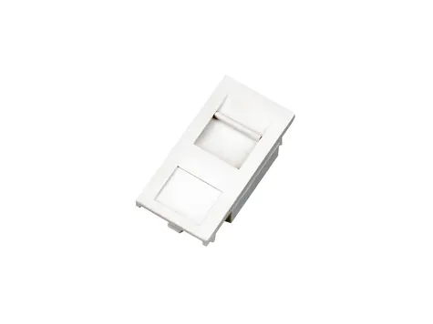 Modul 22,5x45 se záclonkou bílá / Instalační modul / do lišty
