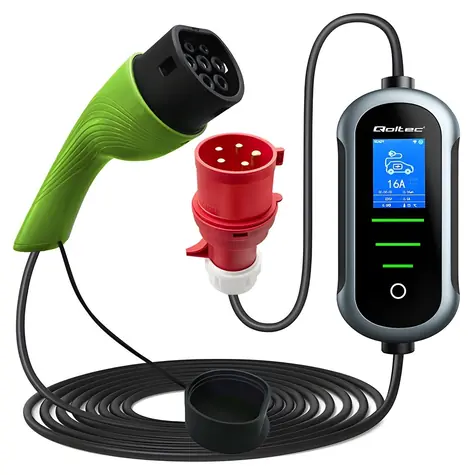 Nabíjecí stanice pro elektromobily a hybridy 7kW / Nabíjecí stanice / 230V / CEE 32A / Wi-Fi / LCD / 5m kabel