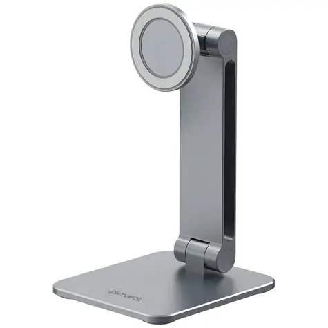 4smarts ErgoPro Desk Stand šedá / Držák / Magnetický / MagSafe / Skládací / Hliníkový
