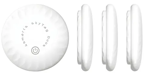 4smarts SkyTag Duos bílá / Bluetooth lokátor / sada 4 ks / Apple Find My + Google Find Hub