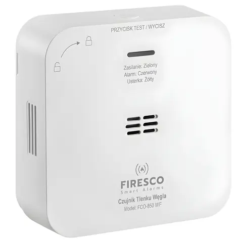 Firesco FCO-850 WF / Detektor oxidu uhelnatého / Wi-Fi / Tuya Smart Life / 85 dB