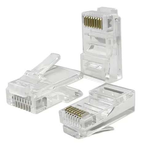 RJ45 konektor CAT6 UTP pozlacené kontakty / Konektor / UTP / 100 ks