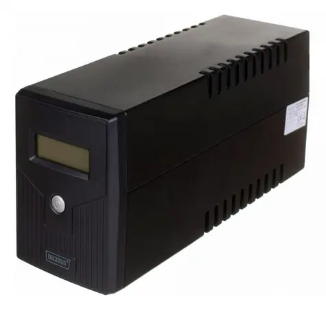Digitus Line-Interactive LCD Basic / Záložní zdroj UPS / 600VA/360W / AVR / 12V/7Ah / 2x Schuko CEE 7/3