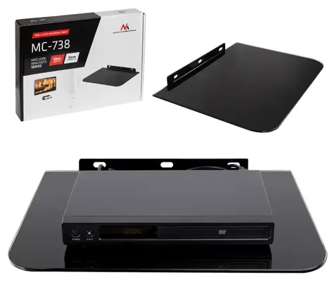 Polička pod DVD jednoduchá MC-738 / Polička pod DVD / nosnost do 10 kg