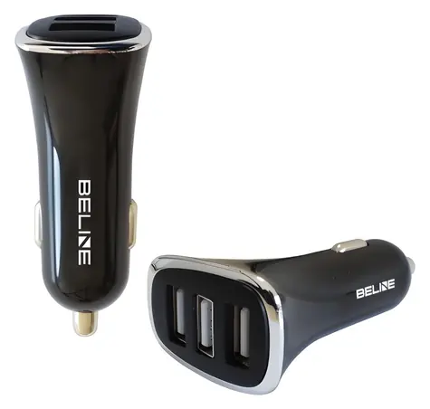Beline USB autonabíječka 3x USB 4A černá / Autonabíječka / 3x USB-A / 4 A