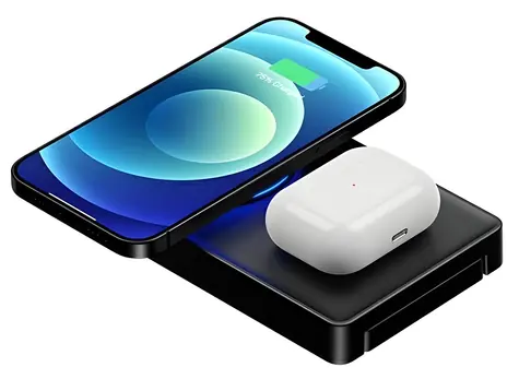 4smarts UltiMag Trident černá / Bezdrátová nabíječka / MagSafe / 3v1 / 20W / iPhone, Apple Watch, AirPods
