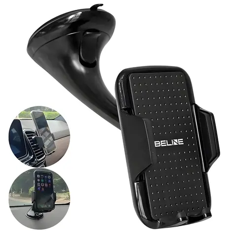 Beline BLNCH01 černá / Držák do auta / 3v1 / Ventilace, palubní deska, čelní sklo / Univerzální