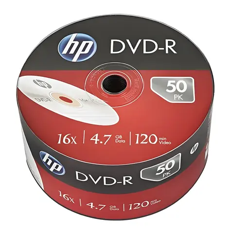 HP DVD-R 50 ks / DVD-R médium / 4,7 GB / 16x / Spindl balení
