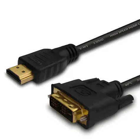 Kabel HDMI (M) - DVI 18+1 (M) CL-139 / Video kabel / 1,8 m / Pozlacené konektory