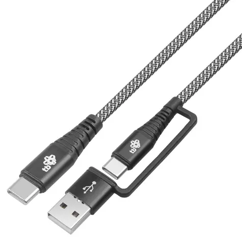 USB-C - USB-C kabel 2v1 s adaptérem USB-A / Datový kabel / 1,2 m