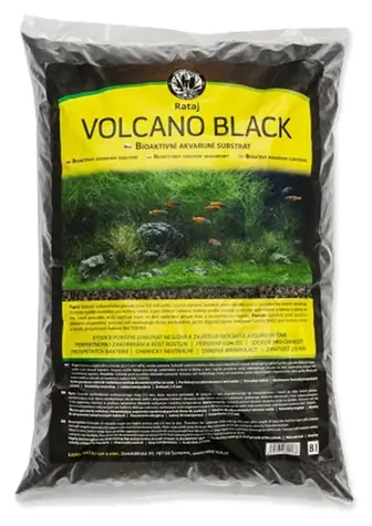 Rataj Volcano Black / Akvarijní substrát / černý / 8 l / zrnitost 2-5 mm