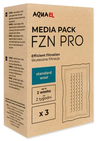 AQUAEL Filtrační náplň FZN Pro/Neo Standard / 3 ks / Mechanická a biologická filtrace / Akvária 10–300 l