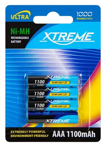 Xtreme AAA (R03) / Nabíjecí baterie / Ni-MH / 1100 mAh / 4 ks