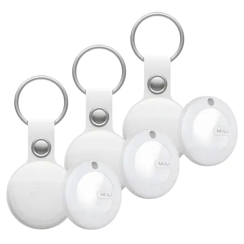 MiLi MiTag bílá 3 ks + přívěšky / Bluetooth lokalizační čip / IPX67 / spolupracuje s Apple Find My