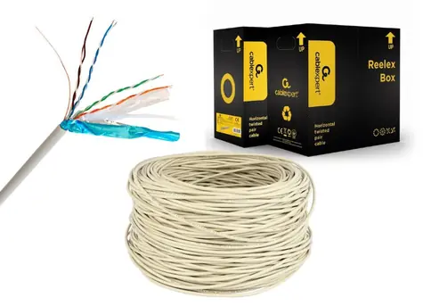 Gembird UPC-5004E-SOL šedá / UTP kabel / Cat5e / 305 m / drát / CCA