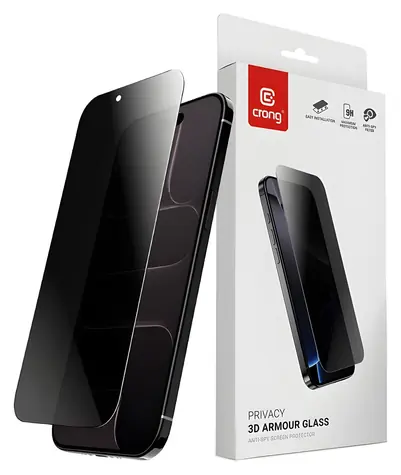 Crong 3D Armour Glass Privacy / Ochranné sklo / tvrzené / privacy filtr / pro Apple iPhone Air