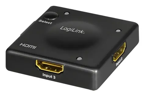 HDMI Switch 3x1 černá / Přepínač HDMI / 1080p 60Hz / 7.1 kanálů / 5 W