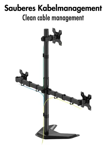 Stolní držák pro 3 monitory 17-32