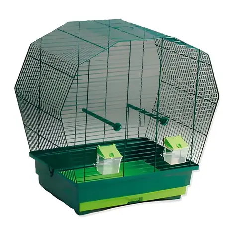 Bird Jewel K6 tmavě zelená / Klec pro ptáky / 57,5x33,5x55 cm / rozteč mřížky 1,1 cm