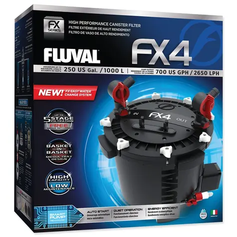 Fluval FX4 / Vnější filtr / 2650 l/h / do 1000 l akvária