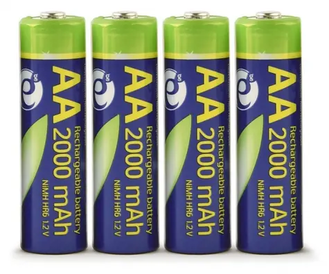 Nabíjecí baterie AA 2000mAh / Tužkové baterie / Ni-MH / 4 ks / v blistru