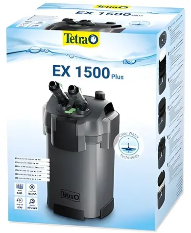 Tetra EX 1500 Plus / Vnější filtr / 1030 l/h / Regulace průtoku / Pro akvária nad 200 l