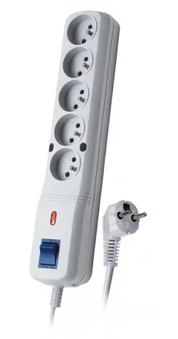 LF-530WA šedá / Přepěťová ochrana / 3 zásuvky / EMI/RFI filtr / 1,5 m kabel