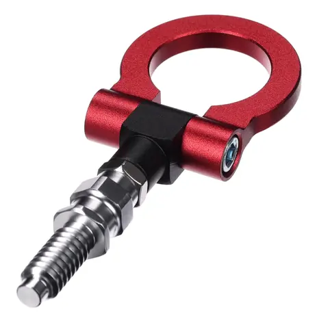 SIXTOL CAR TOW HOOK 2 červené / Tažné oko / Závit M16 × 3,0 / Hliníková slitina