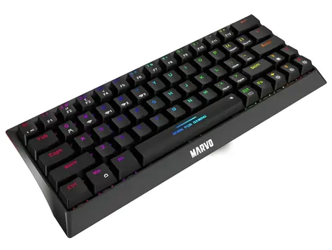 Marvo HECATE 61WR černá / Klávesnice / mechanická / Tri-mode / RGB podsvícení / červené spínače