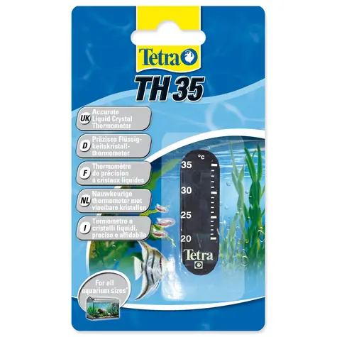 Tetra TH35 / Akvarijní teploměr / Samolepicí / LCD displej / 20-35°C / 5,5x1,8 cm