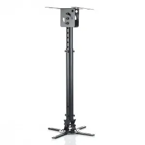 Stropní držák projektoru P-107B černá / Držák projektoru / nosnost 15 kg / rozsah 45-76 cm