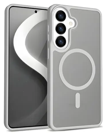 Crong Hybrid Matte Magnetic šedá / Ochranný kryt / Samsung Galaxy S26 / MagSafe