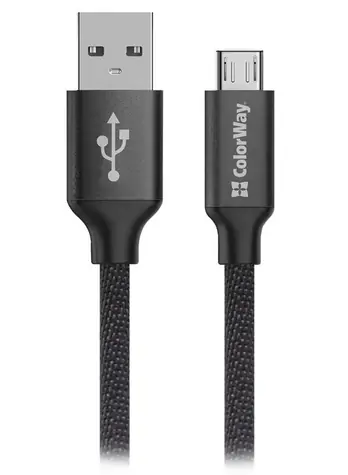 Colorway černá / Datový kabel / USB-A - Micro USB / 2,4 A / 2 m