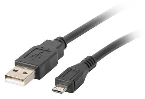 Lanberg Kabel USB-A - Micro-USB černá / Datový kabel / USB 2.0 / 1 m