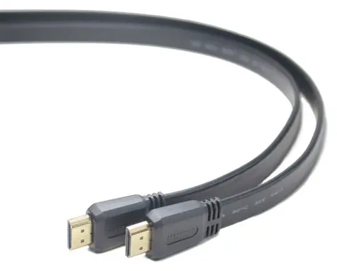 PremiumCord HDMI High Speed + Ethernet 1,5m (kphdmep015) / Plochý kabel / Zlacené konektory