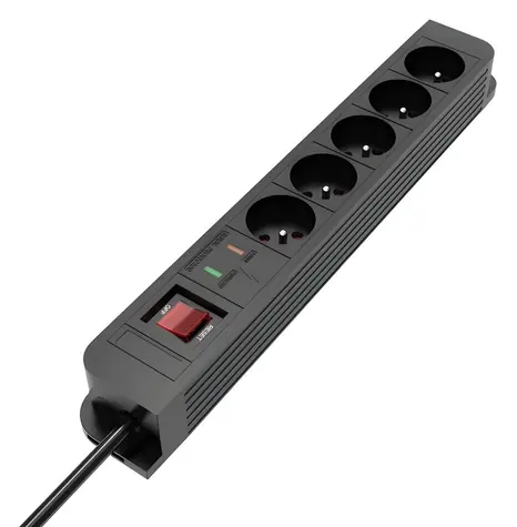 TB Touch Energy přepěťová ochrana 3 m / Prodlužovací kabel / 5 zásuvek / Vypínač napájení / 2300 W