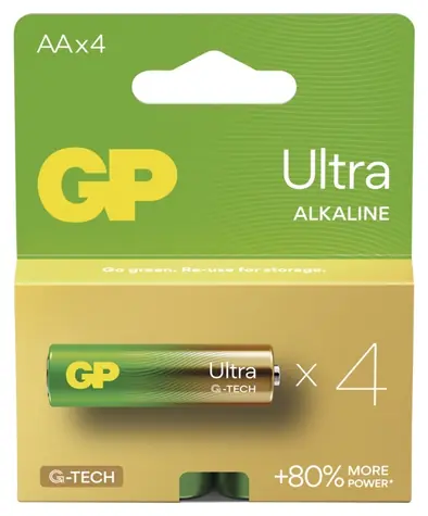 GP Ultra AA / Alkalická baterie / LR6 / 4 ks