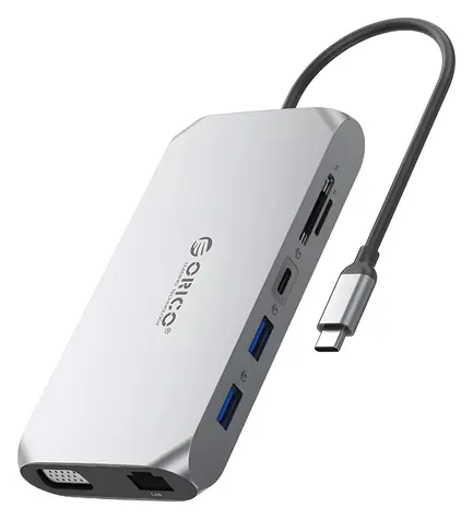 Orico USB-C hub 12v1 / USB-C hub / PD 100W / 2x HDMI 4K 60Hz / VGA / SD/microSD