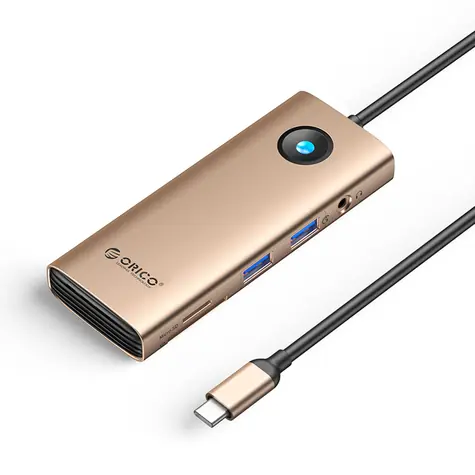 Orico USB-C hub 8v1 / USB-C hub / 2x USB-A 3.0 / USB-C PD 100W / HDMI 4K 60Hz / RJ45 Gigabit