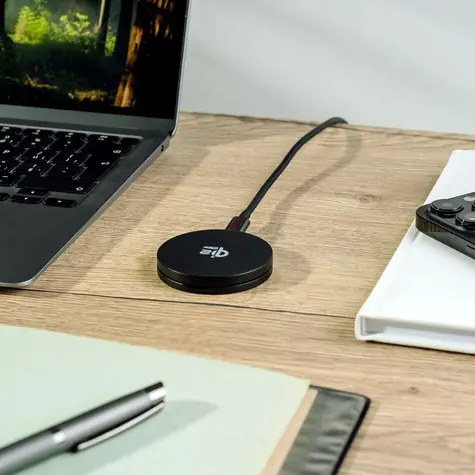 ER Power AirPad Qi2.2 černá / Bezdrátová nabíječka / 25W / stojánek / hliníkové tělo