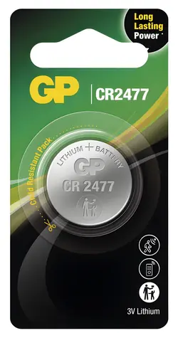 GP CR2477 / Knoflíková baterie / Lithiová / 590 mAh / 3V
